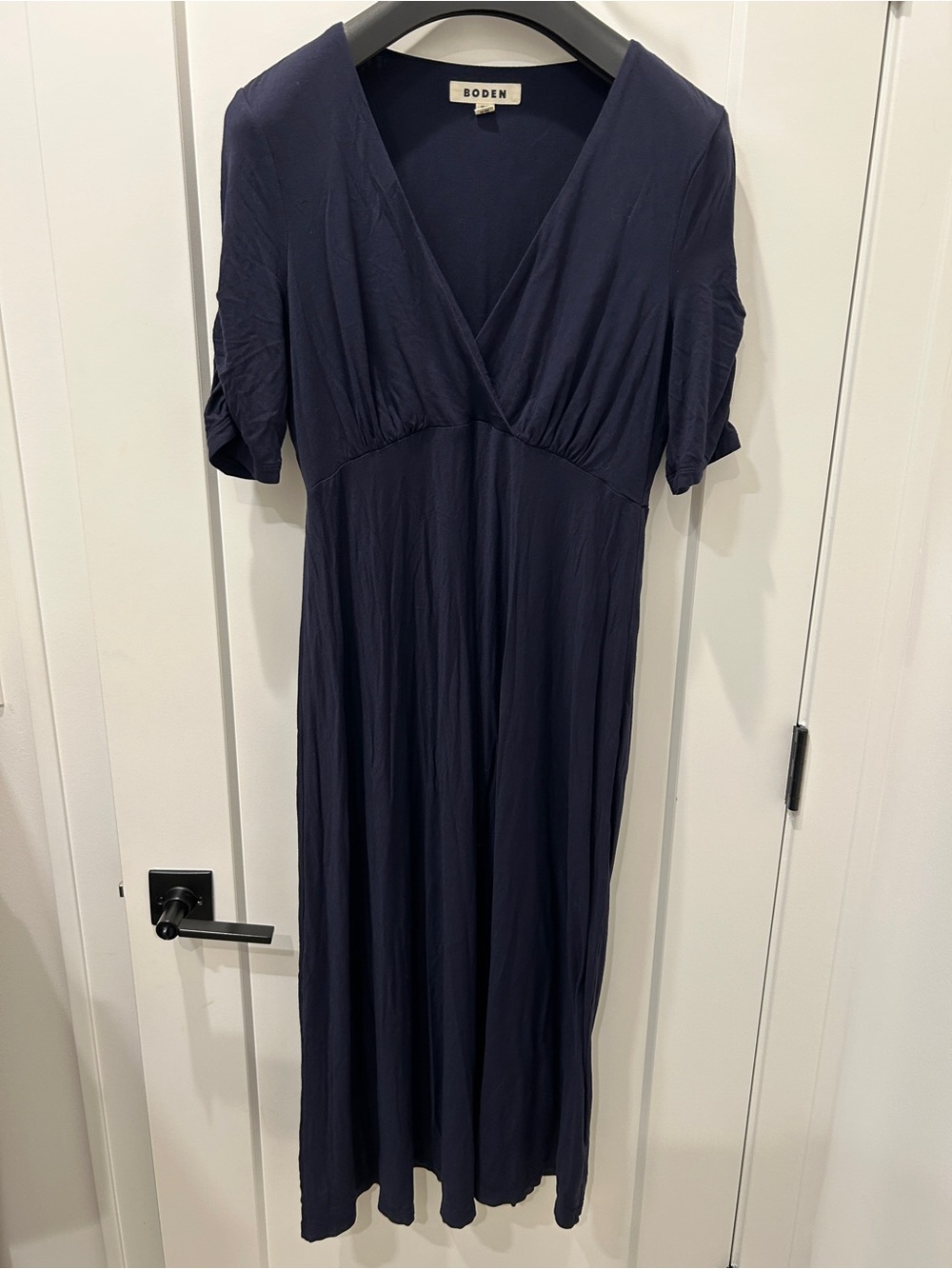 Boden Deep Navy V-Neck Midi Dress